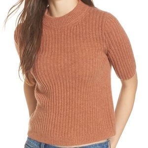 Madewell Mock Neck Cashmere Sweater Tee